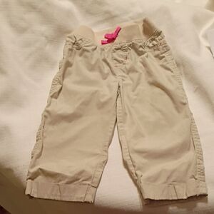 Jumping Beans Tan Pants with Pink Bow